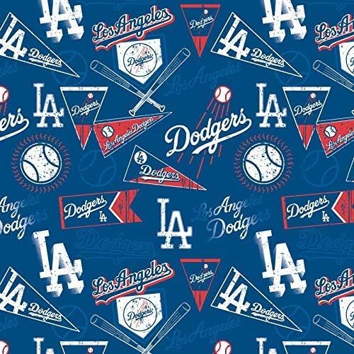 Vintage Blue MLB Los Angeles Dodgers Cotton Fabric