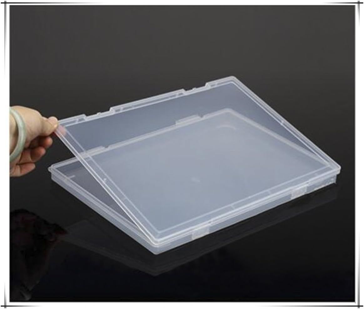 Clear Stackable A4 Document Storage Box with Flip Top