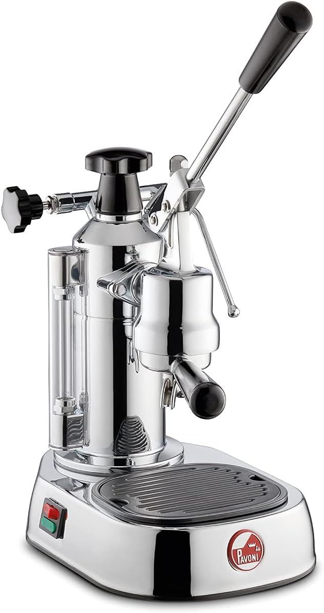 La Pavoni Chrome Lever Espresso Machine with Steam Wand