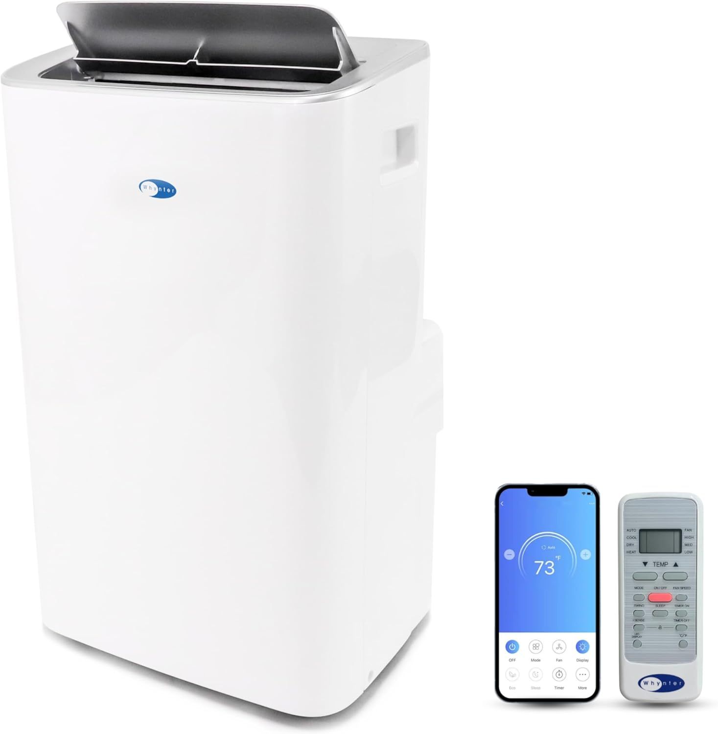 White 12,000 BTU Portable Air Conditioner with Remote