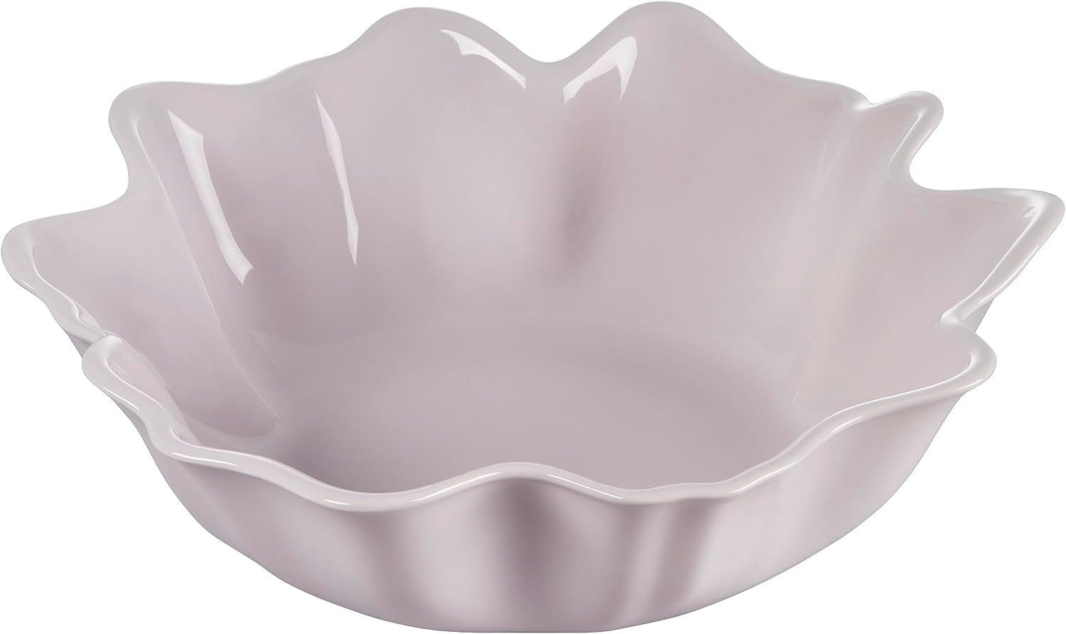 Lavender Ceramic Scallop Abstract Serving Bowl