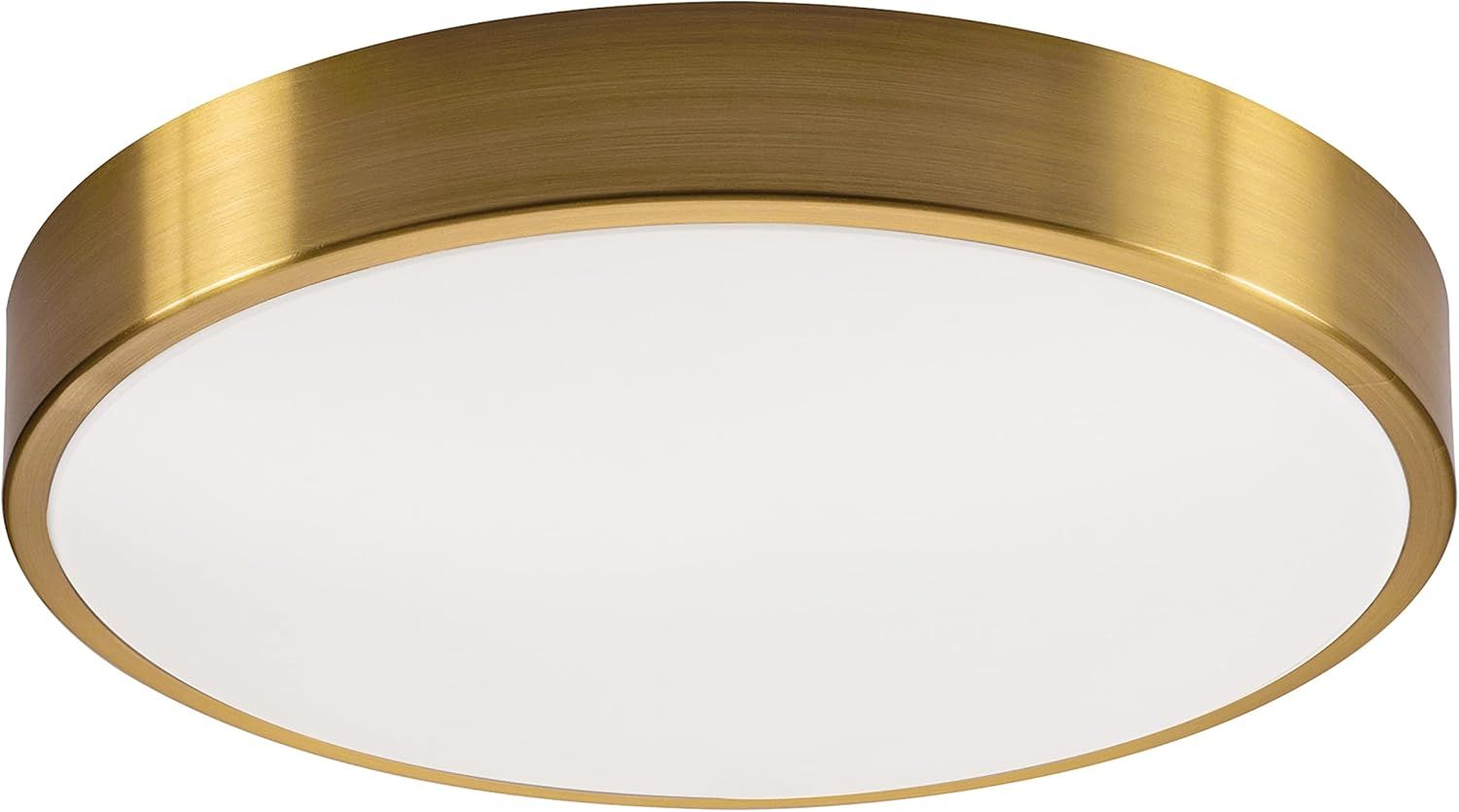 Satin Brass 19" Round LED Flush Mount Ceiling Light