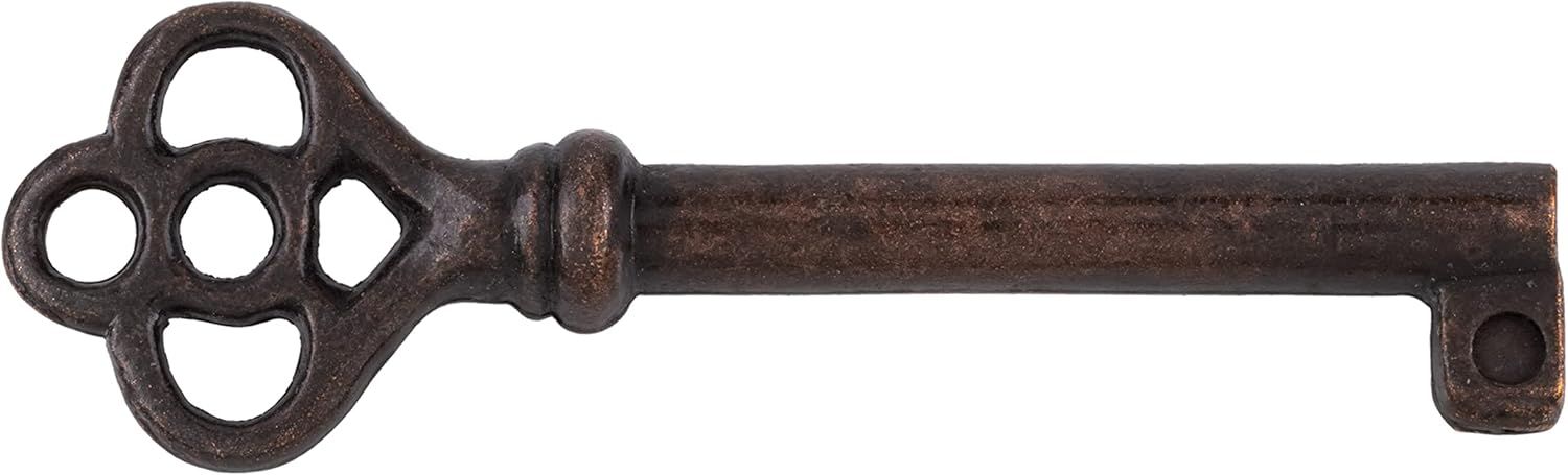 Antique Copper Plated Hollow Barrel Skeleton Key for Cabinets