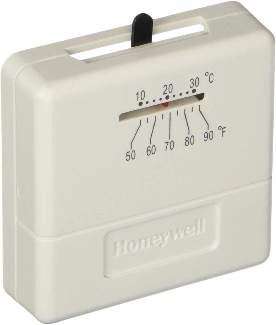 White Square Low Voltage Analog Heat Thermostat