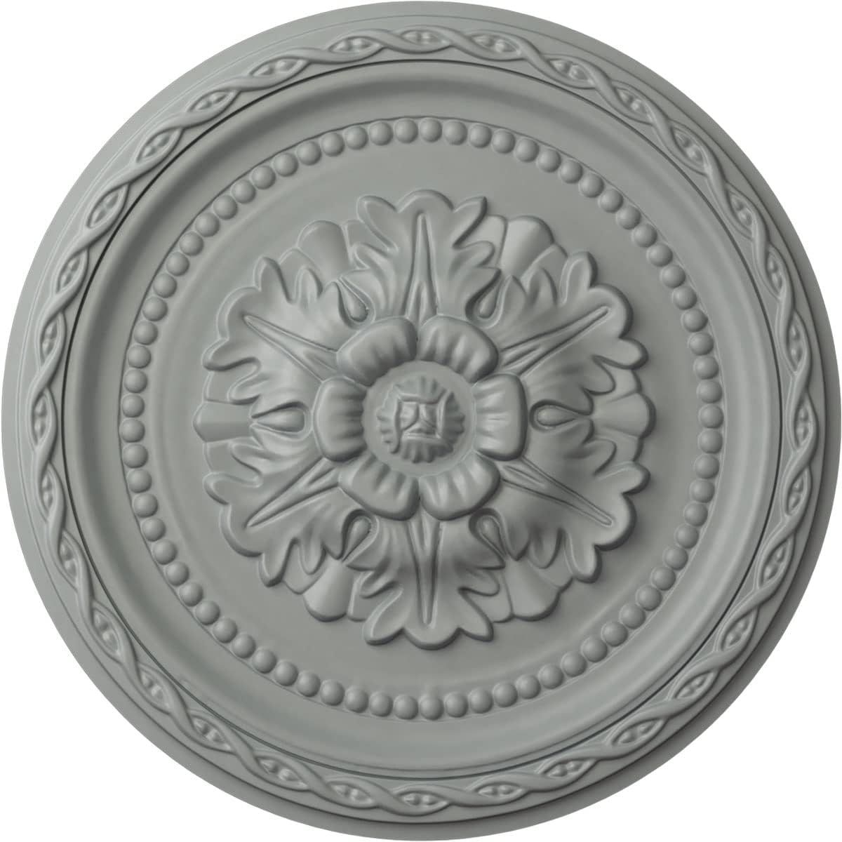 Palmetto Gray Urethane 11.5" Ceiling Medallion