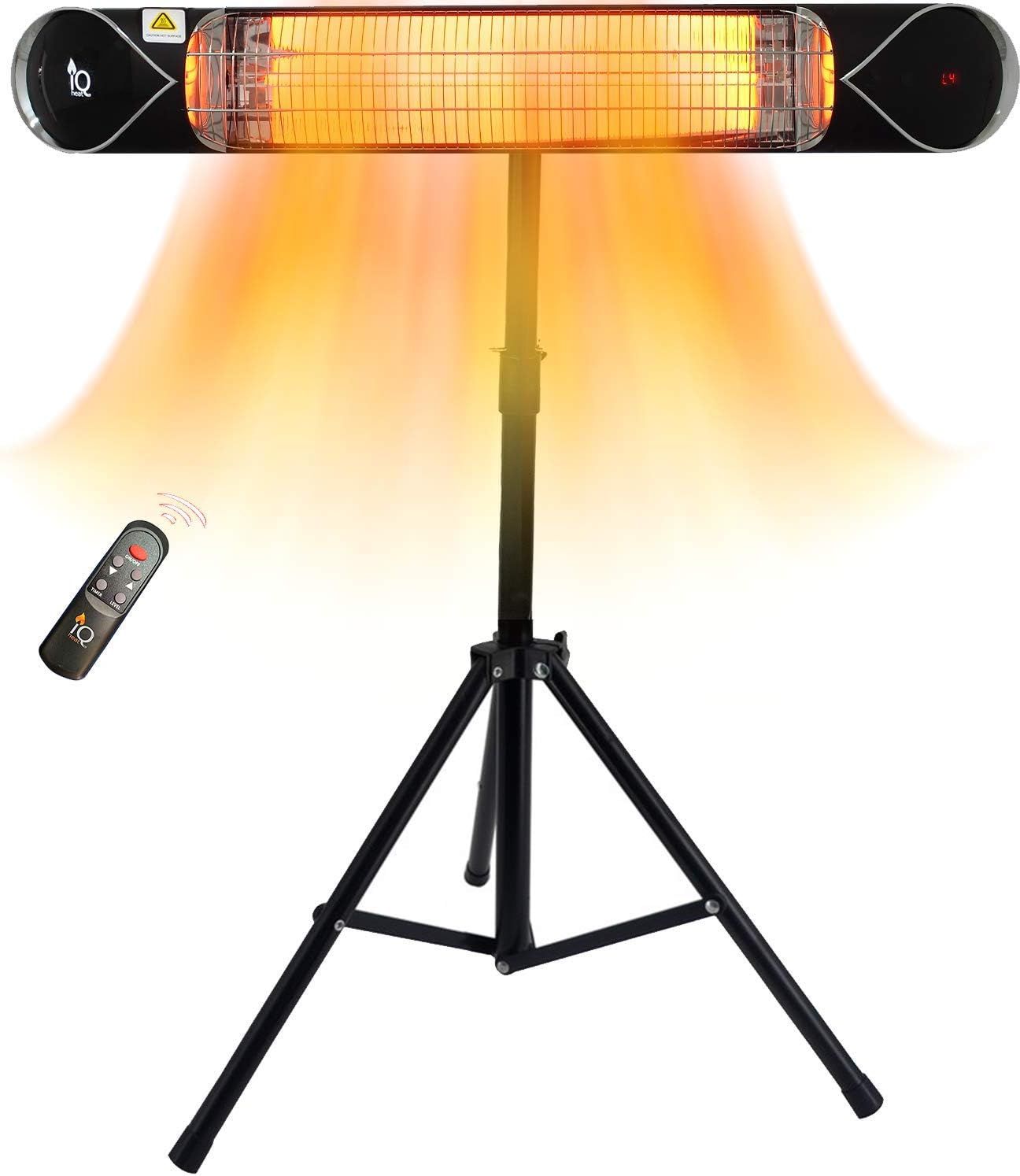 Black Electric Infrared Heater with Stand and Remote