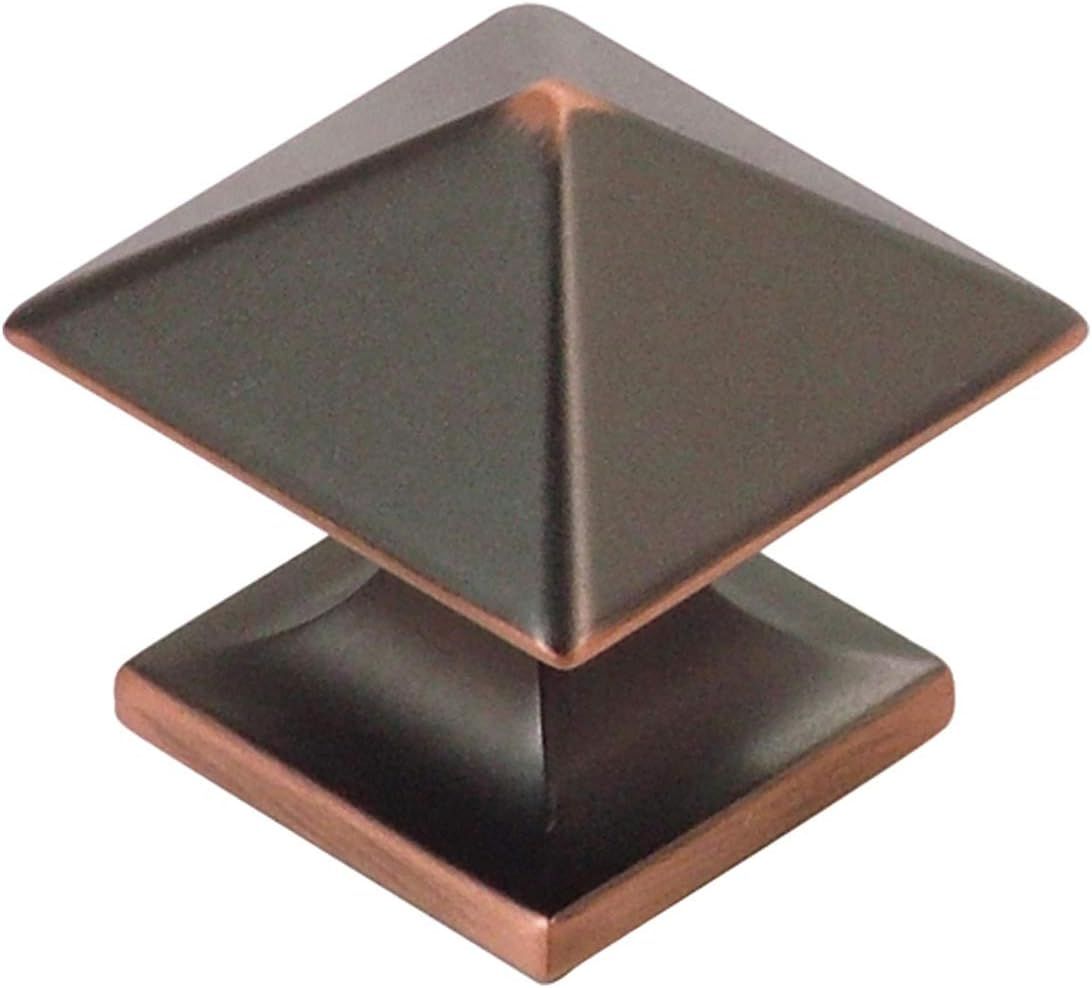 Oil-Rubbed Bronze Square Cabinet Knob with Mounting Hardware