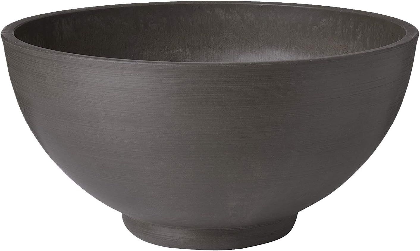 Eco-Friendly Simplicity 16" Dark Charcoal Round Bowl Planter