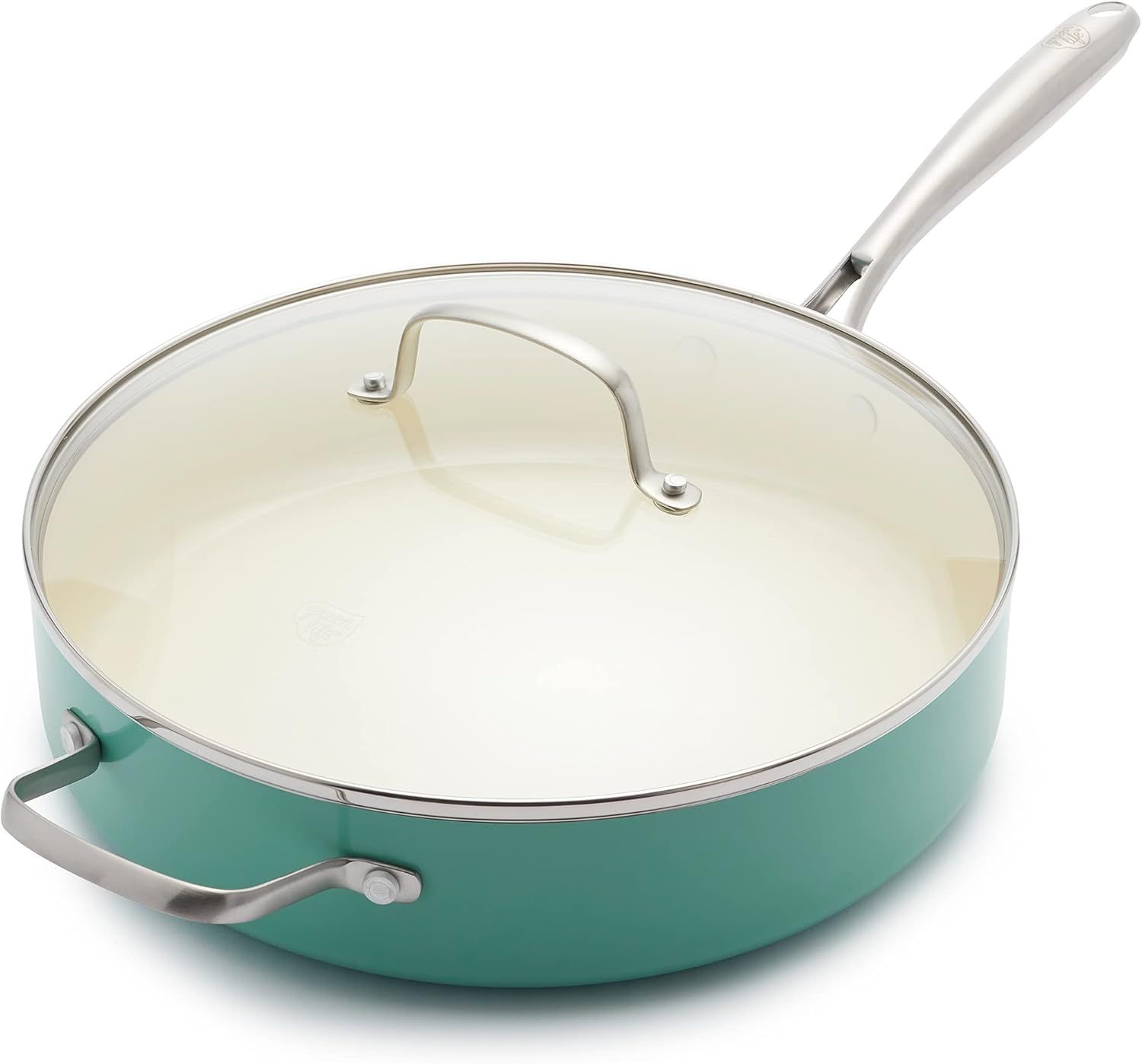 Turquoise 5Qt Aluminum Nonstick Saute Pan with Lid