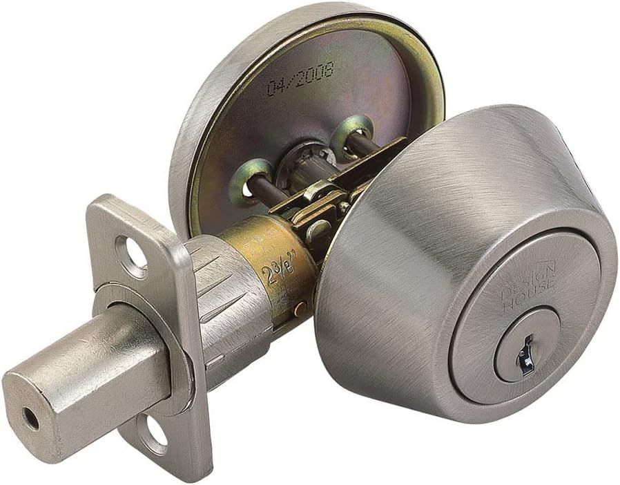 Satin Nickel Single Cylinder Universal Deadbolt