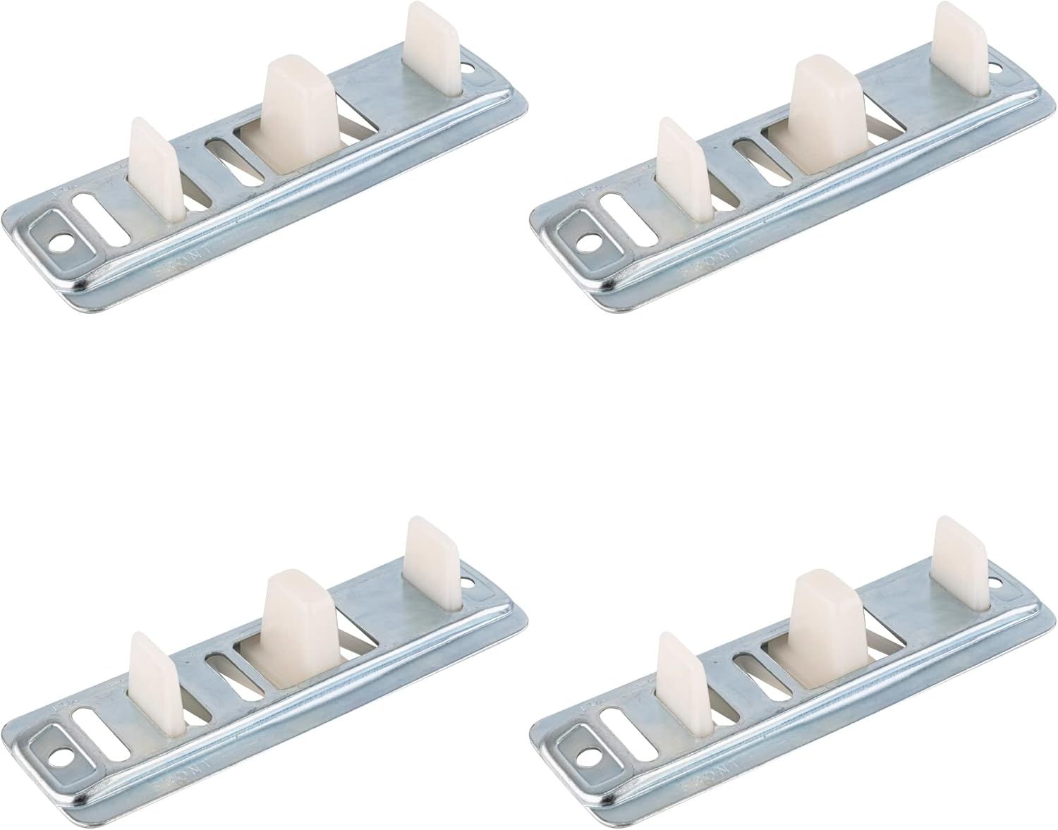 Adjustable Steel Bypass Door Floor Guides, Pack of 4