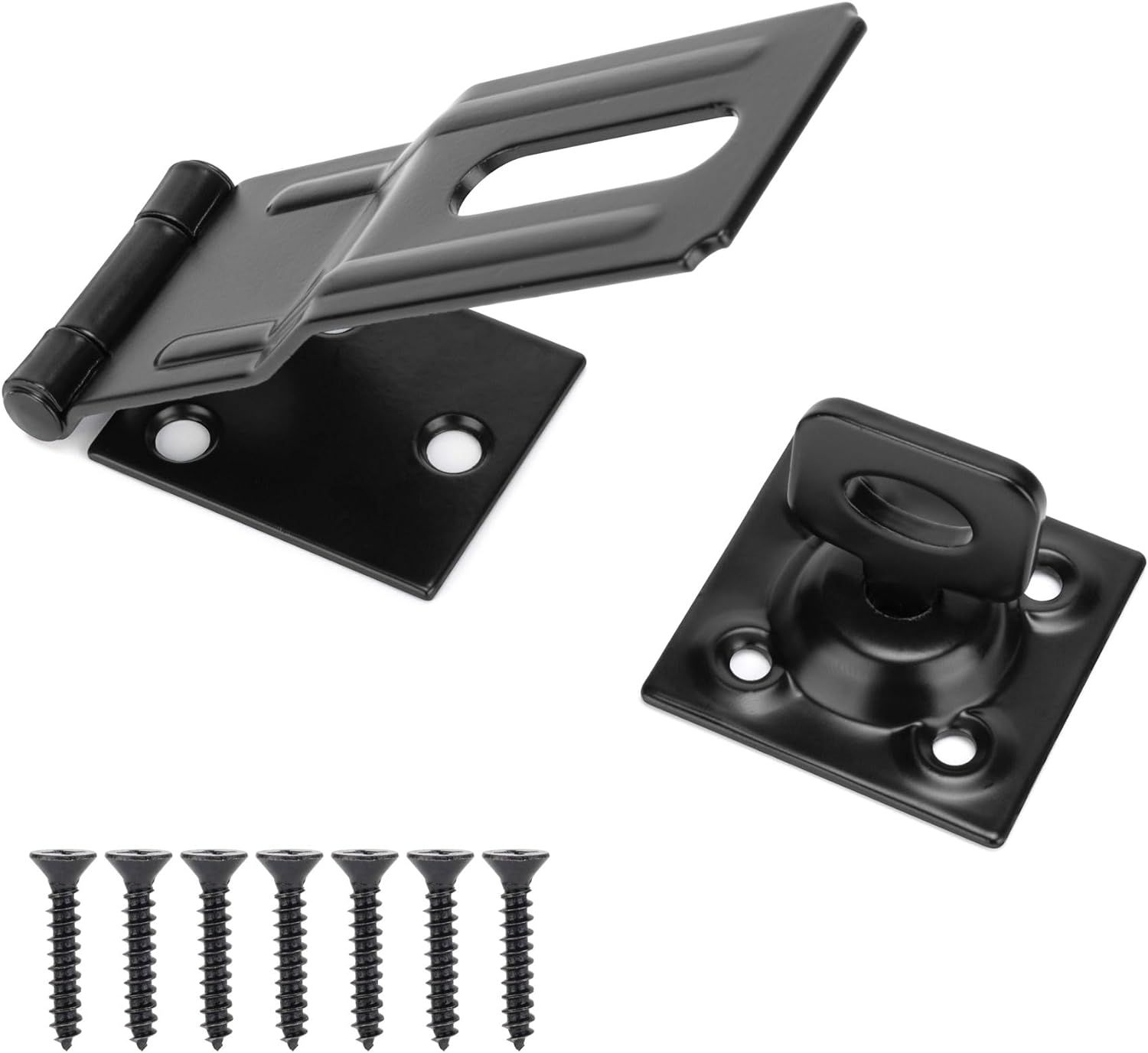 National Hardware Black Steel Swivel Staple Safety Hasp