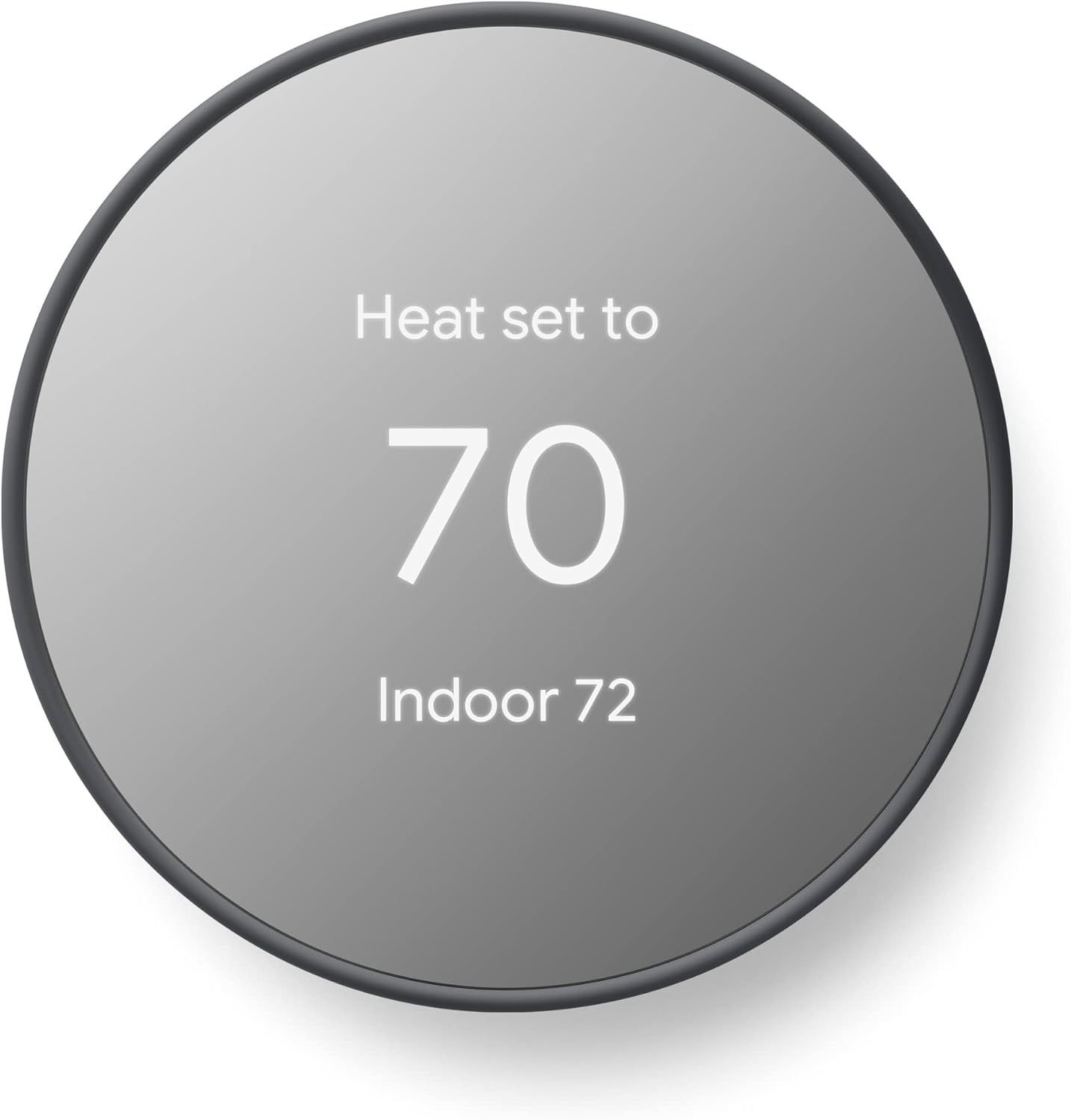 Charcoal Round Smart Programmable Thermostat with Remote Control