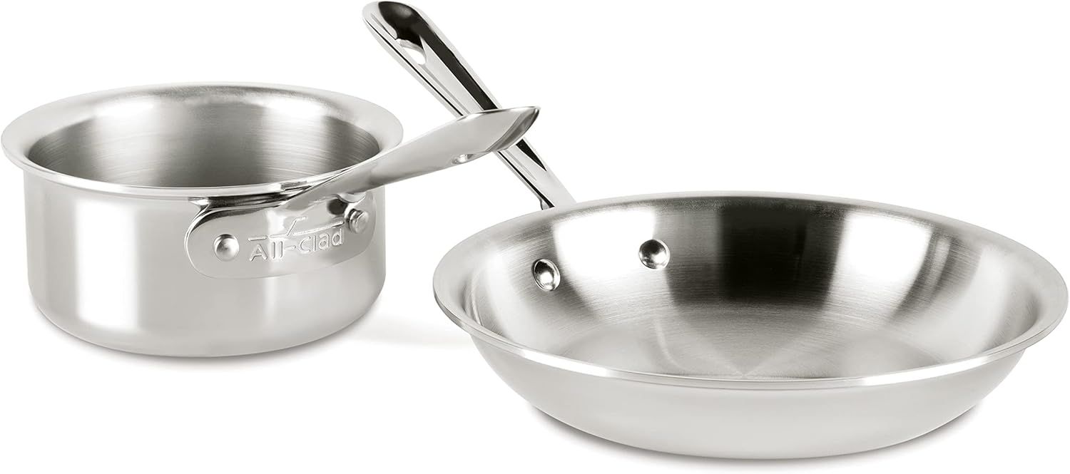 Stainless Steel 3-Ply Fry Pan and Sauce Pan Set