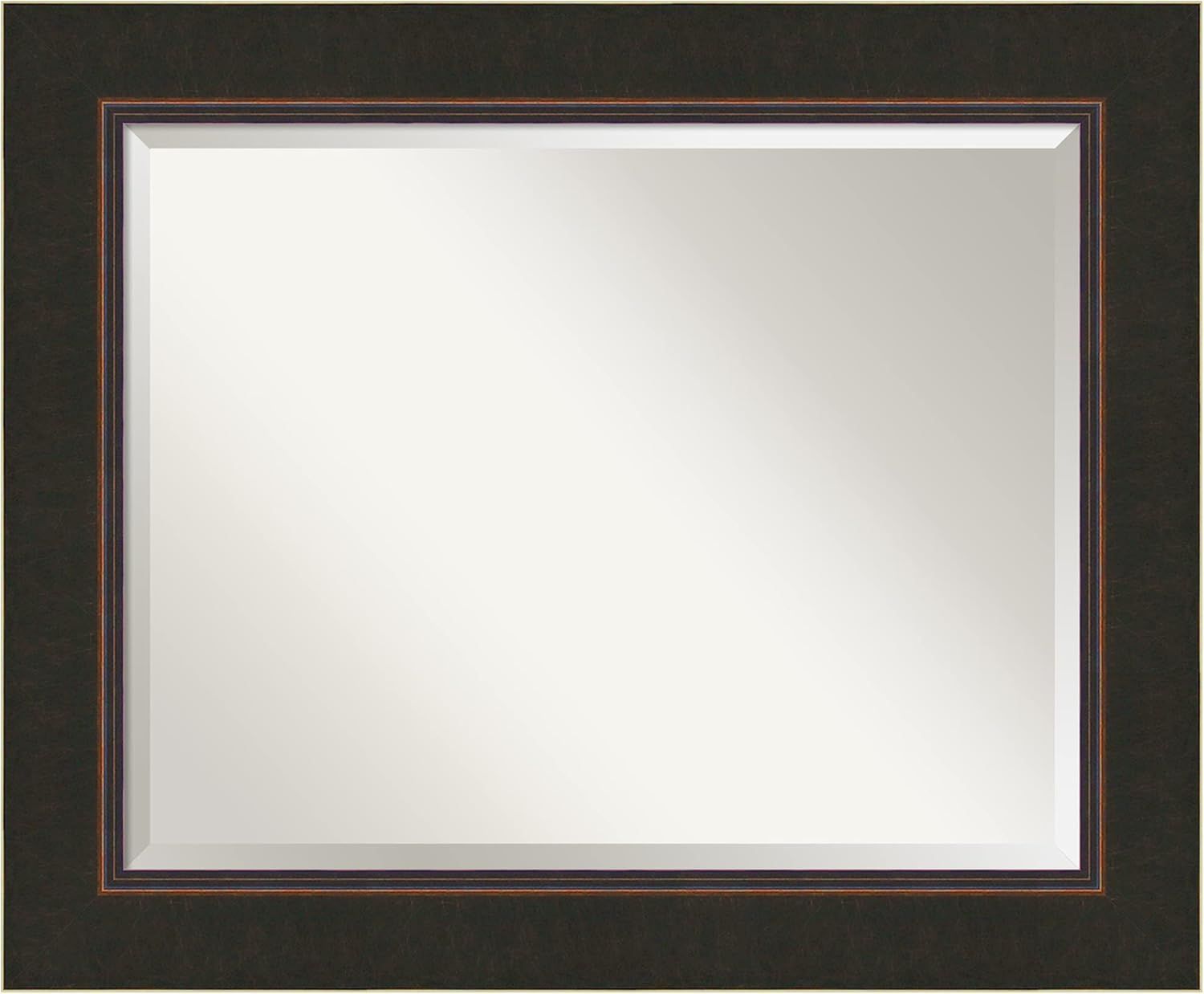 Milano Bronze Wood Frame Rectangular Vanity Mirror