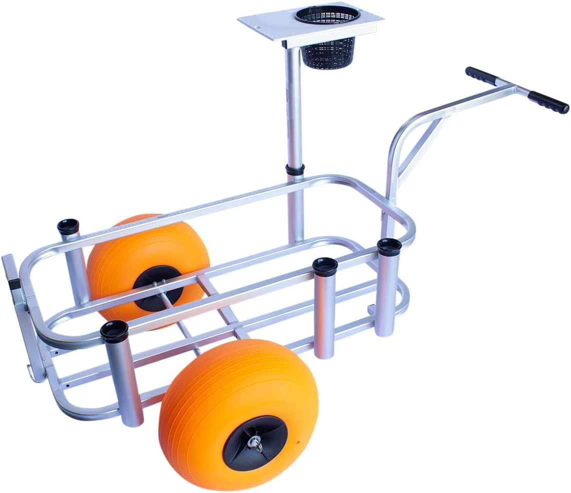 Angler's Aluminum Fishing Cart with Poly Wheels