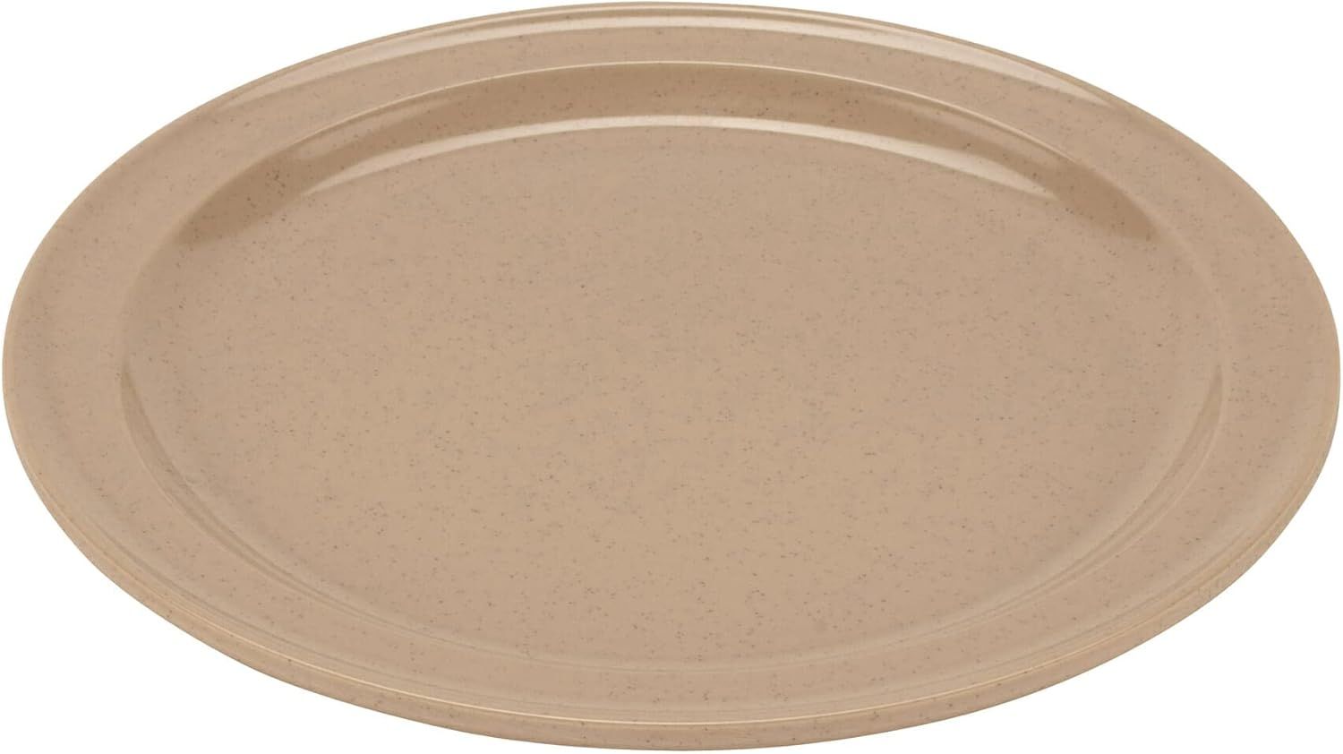 Sandstone 9" Round Chip-Resistant Melamine Dinner Plate