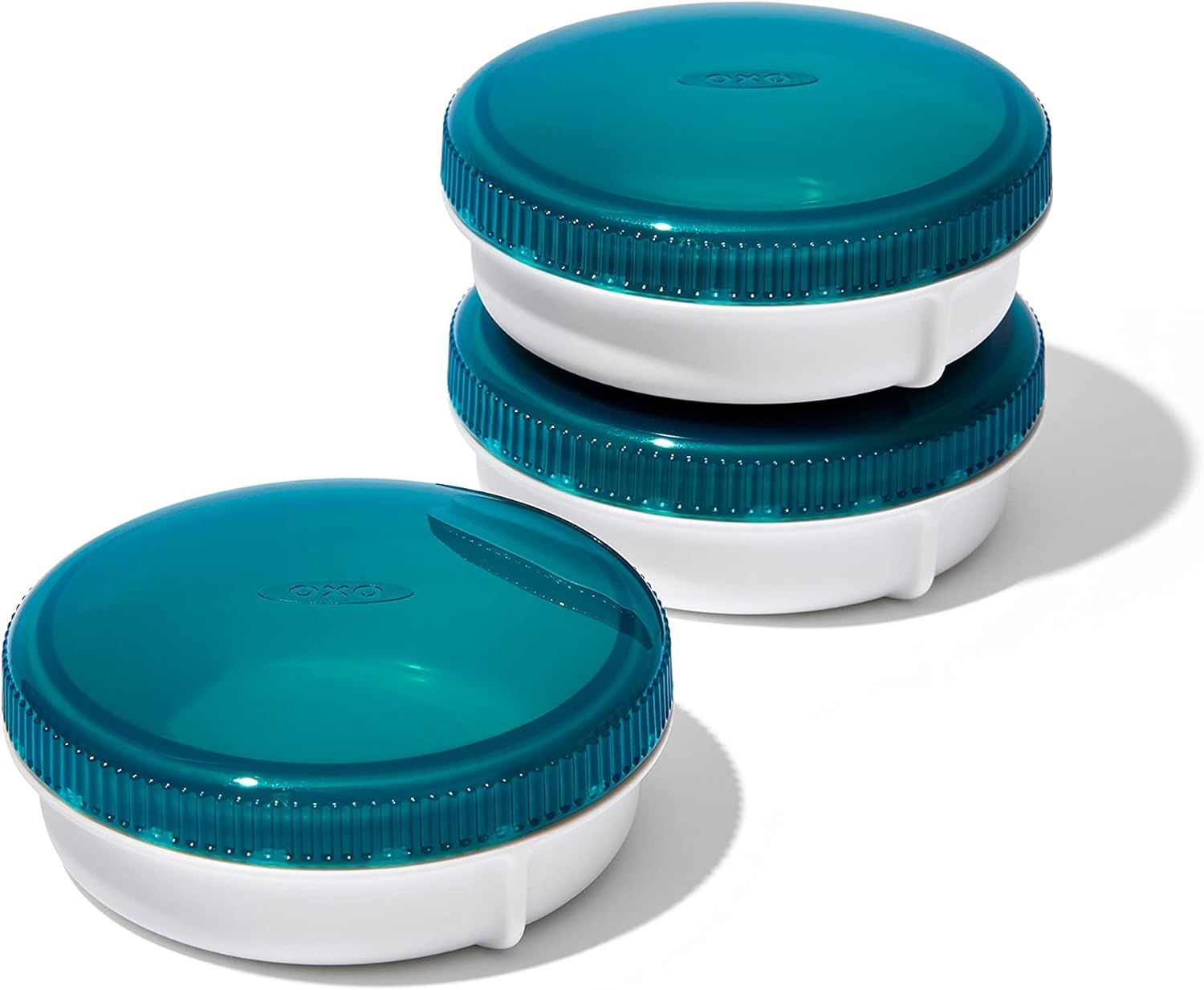 Blue BPA-Free Leakproof Plastic Condiment Containers Set