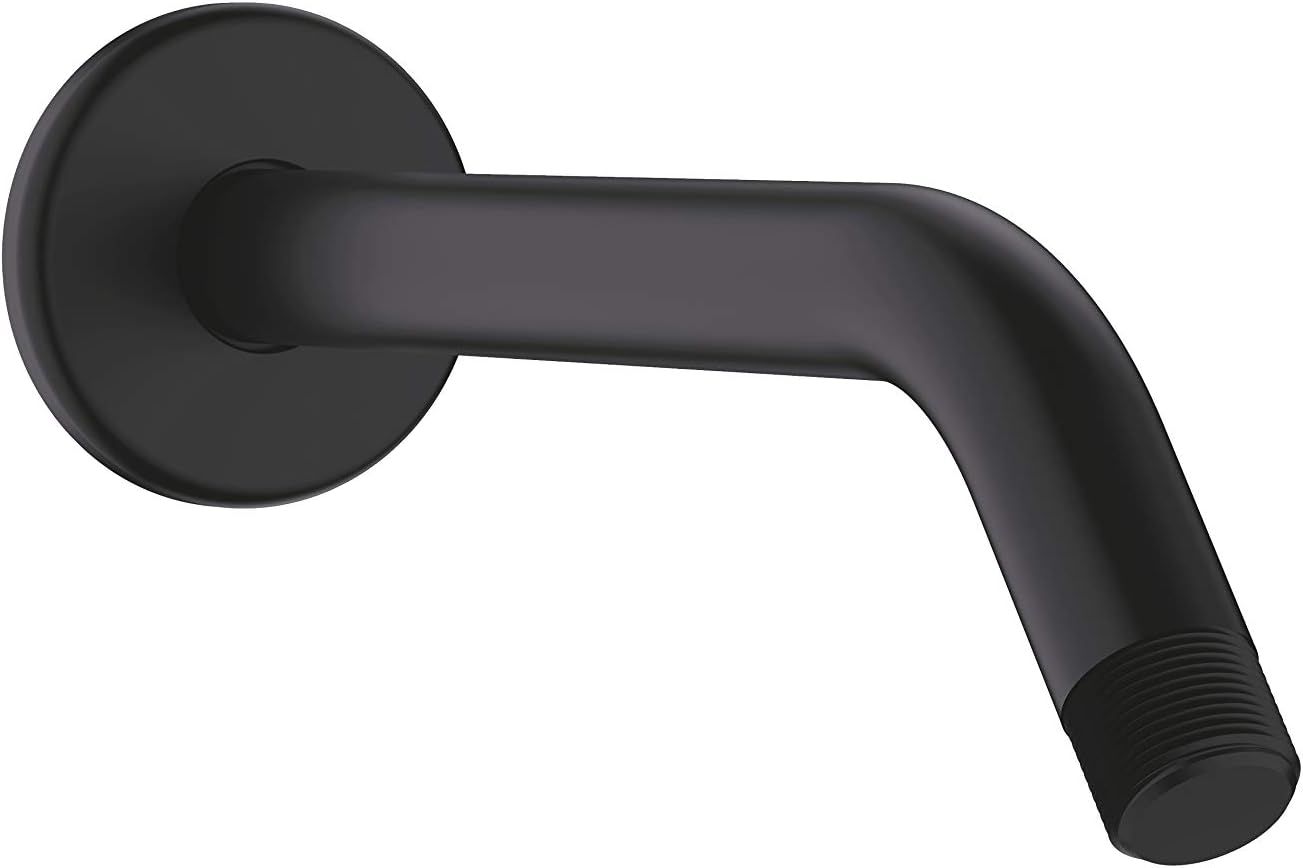 Matte Black Wall-Mounted 9-Inch Shower Arm