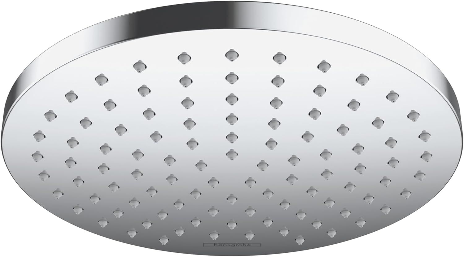 Modern Jet Black 8'' Rain Showerhead with Chrome Filter