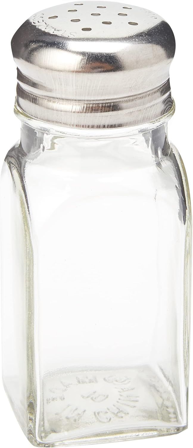 Clear Glass Salt and Pepper Shaker with Chrome Cap