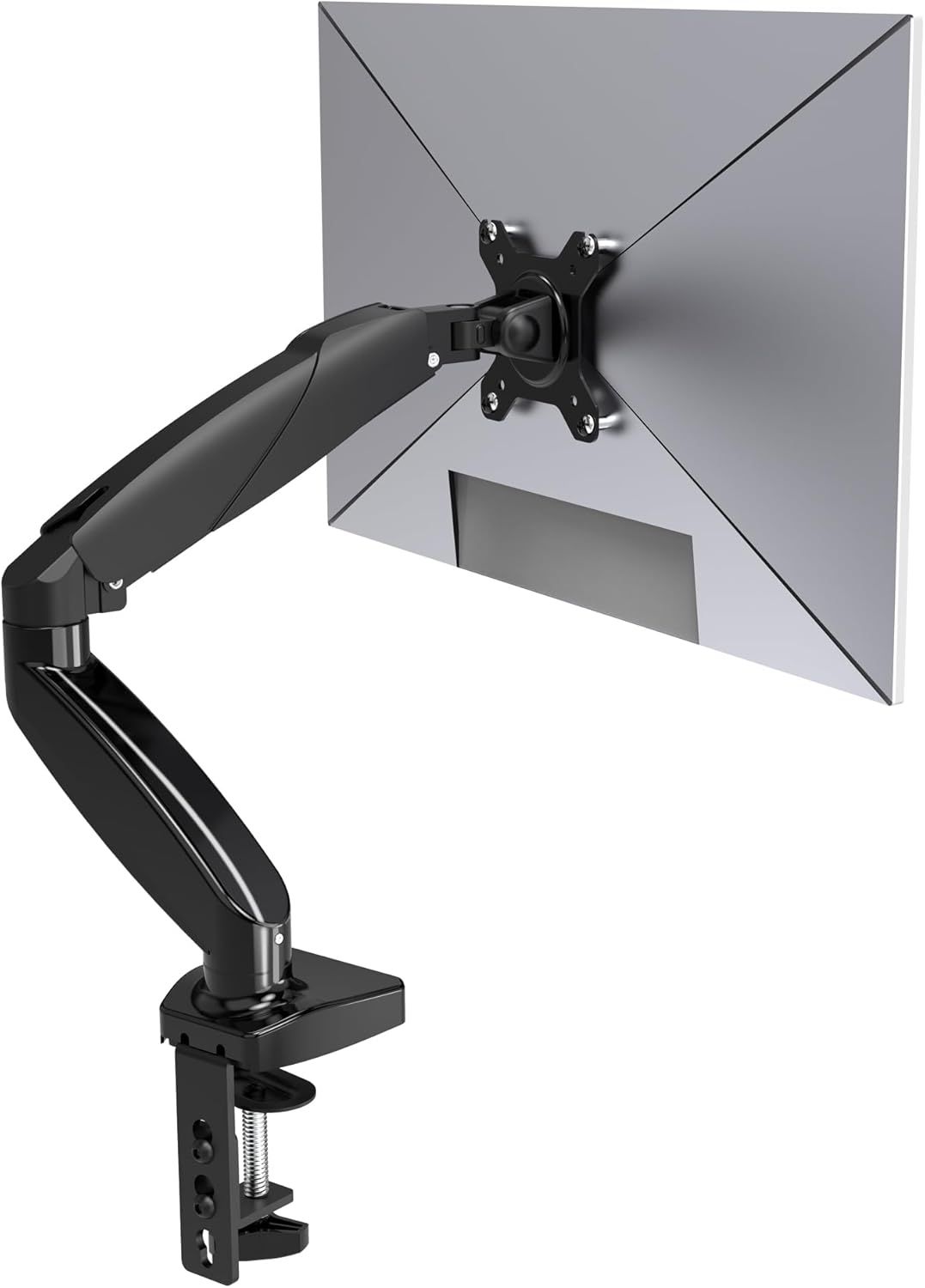 Adjustable Black Aluminum Single Arm Monitor Stand