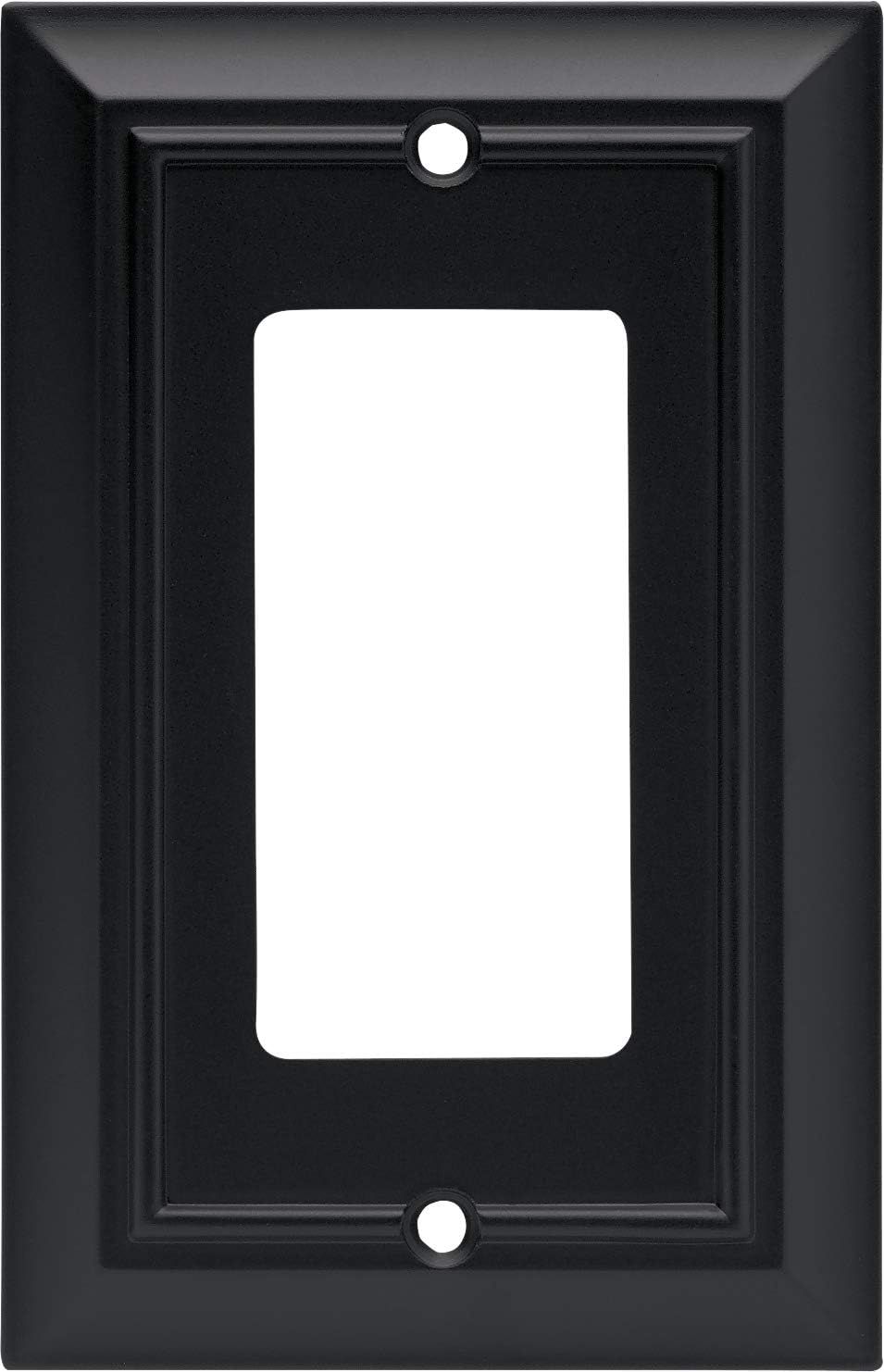 Matte Black Single Rocker Switch Wall Plate