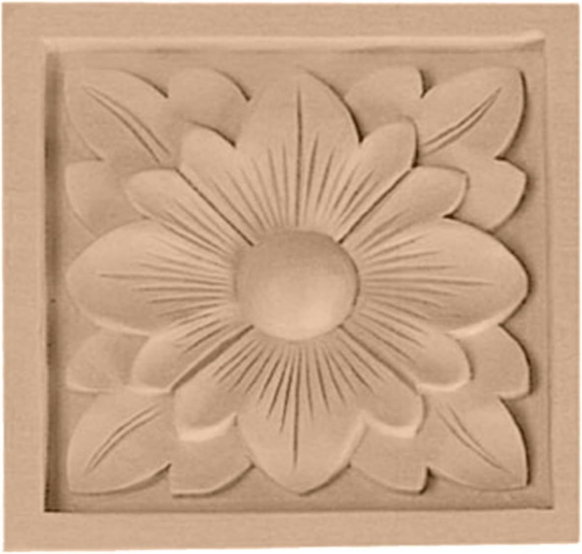 Small Cherry Wood Dogwood Flower Square Rosette