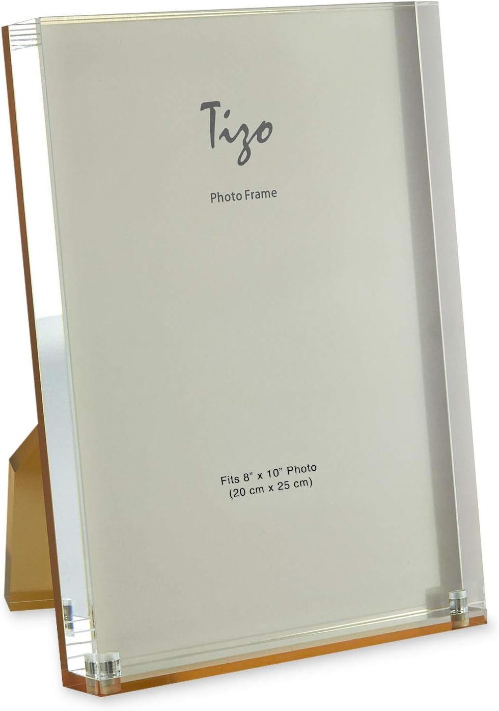 Gold Acrylic 8x10 Tabletop Floating Picture Frame