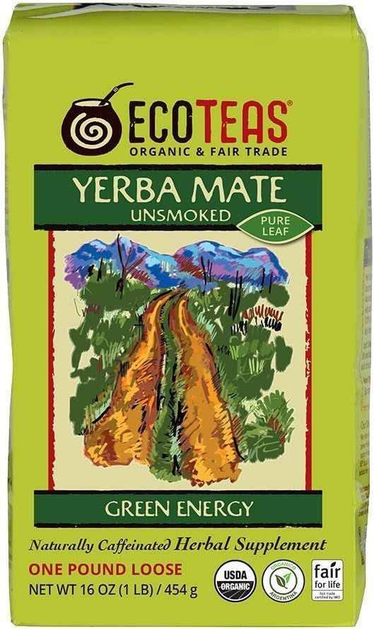 Organic Unsmoked Yerba Mate Loose Leaf Tea 16 oz