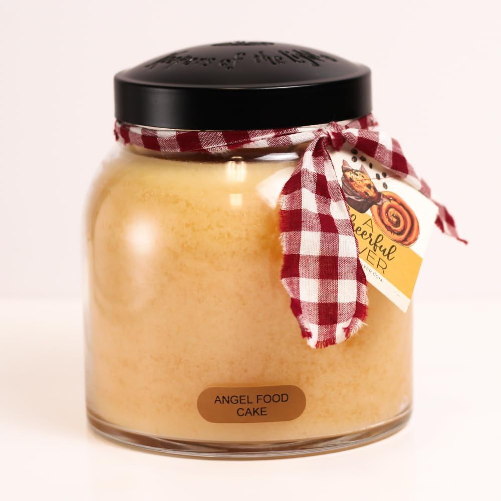 Angel Food Cake Scented Jar Candle with Black Lid