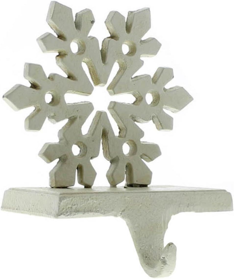 Ivory Cast Iron Snowflake Stocking Holder