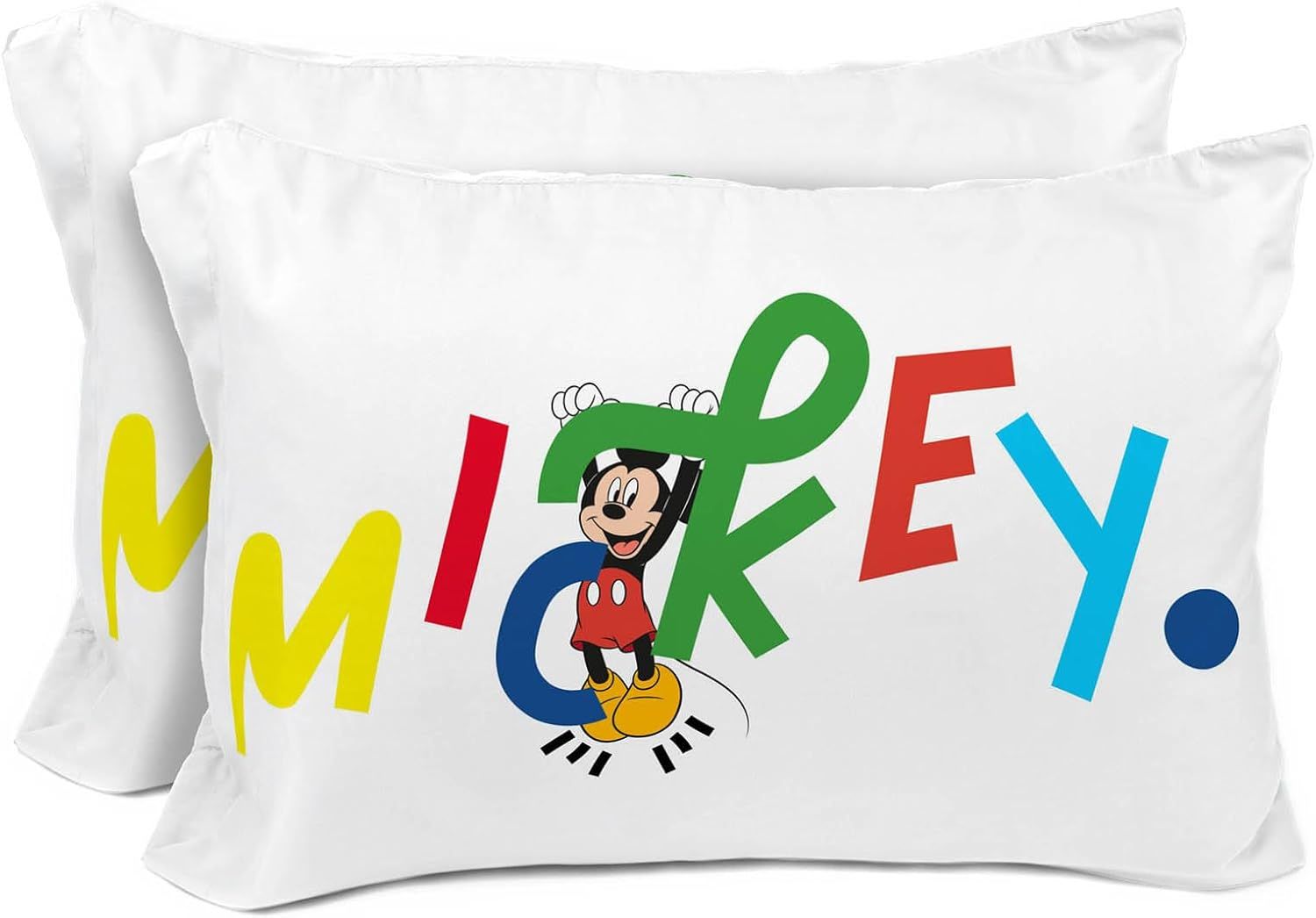 Mickey Mouse Kids Reversible Microfiber Pillowcases Set