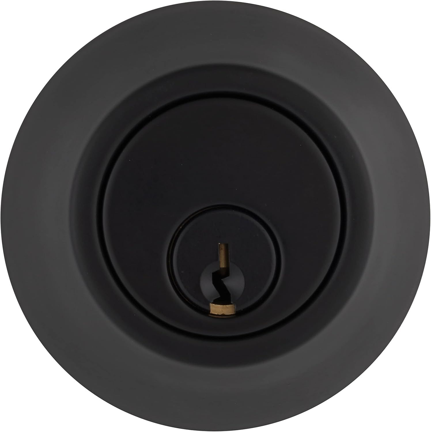 Matte Black Single Cylinder Deadbolt Lock for Indoor and Outdoor Use