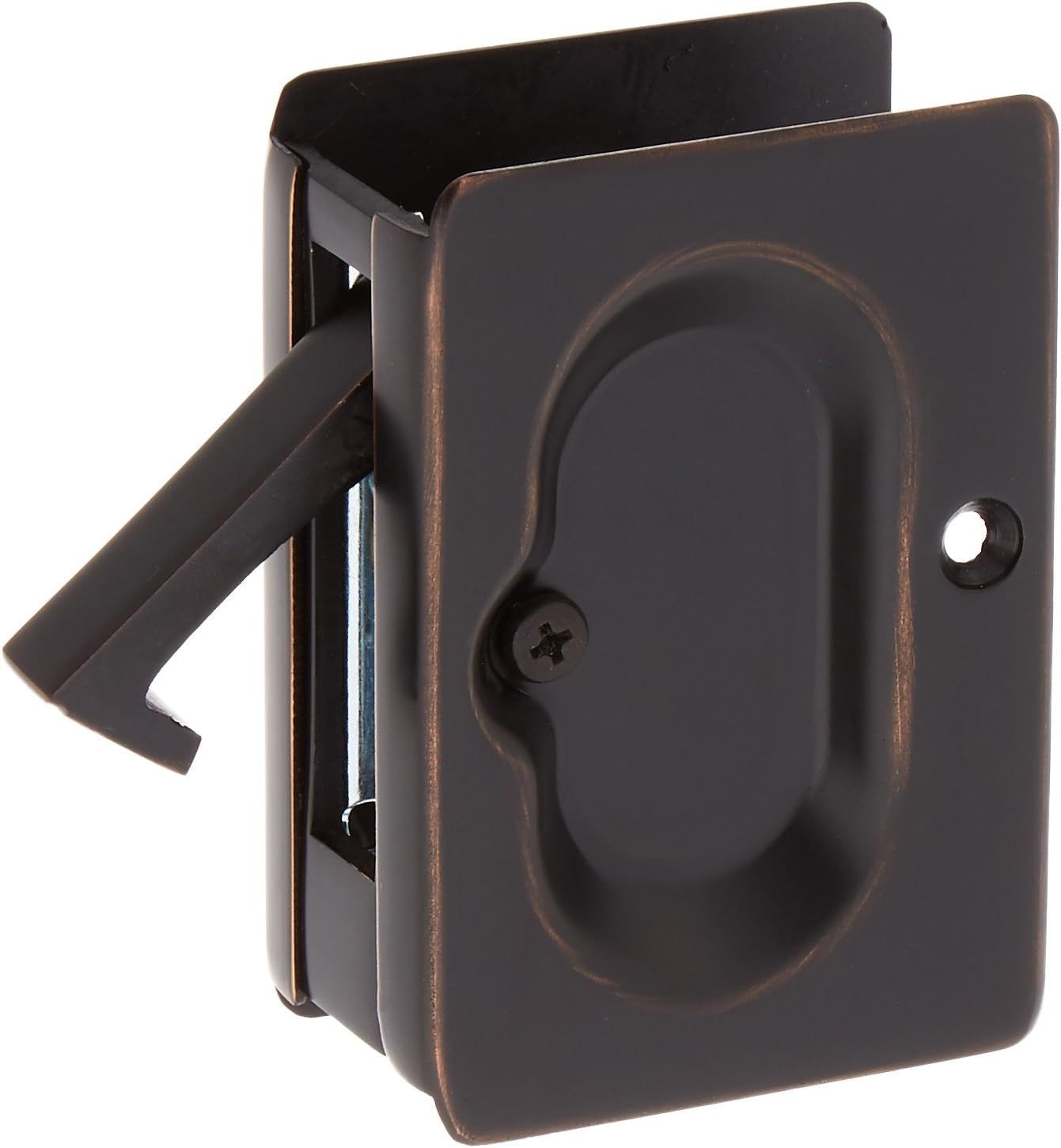 Oil-Rubbed Bronze Mid-Century Pocket Door Passage Set