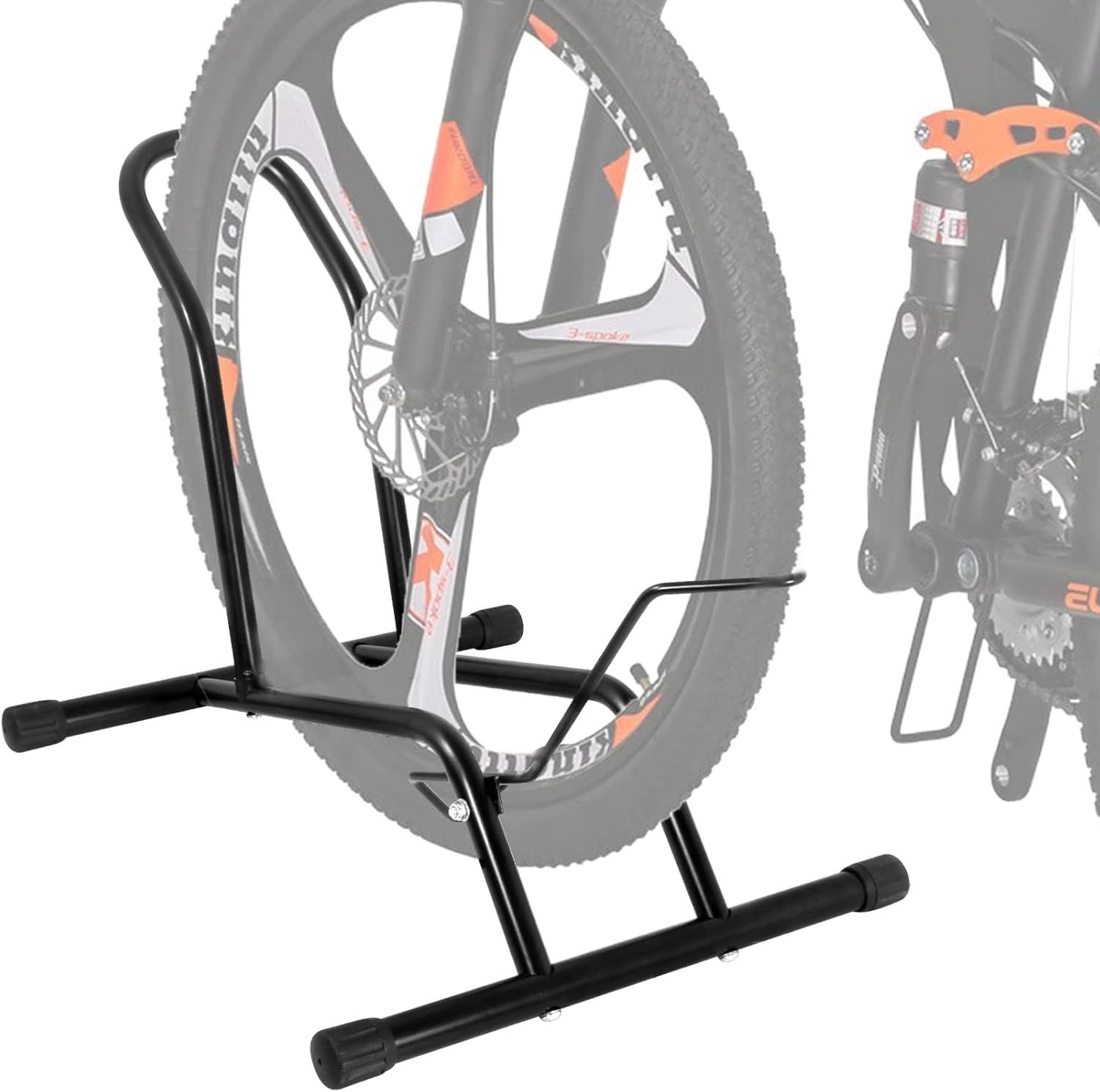 Black Steel Indoor/Outdoor Bike Storage Rack Stand