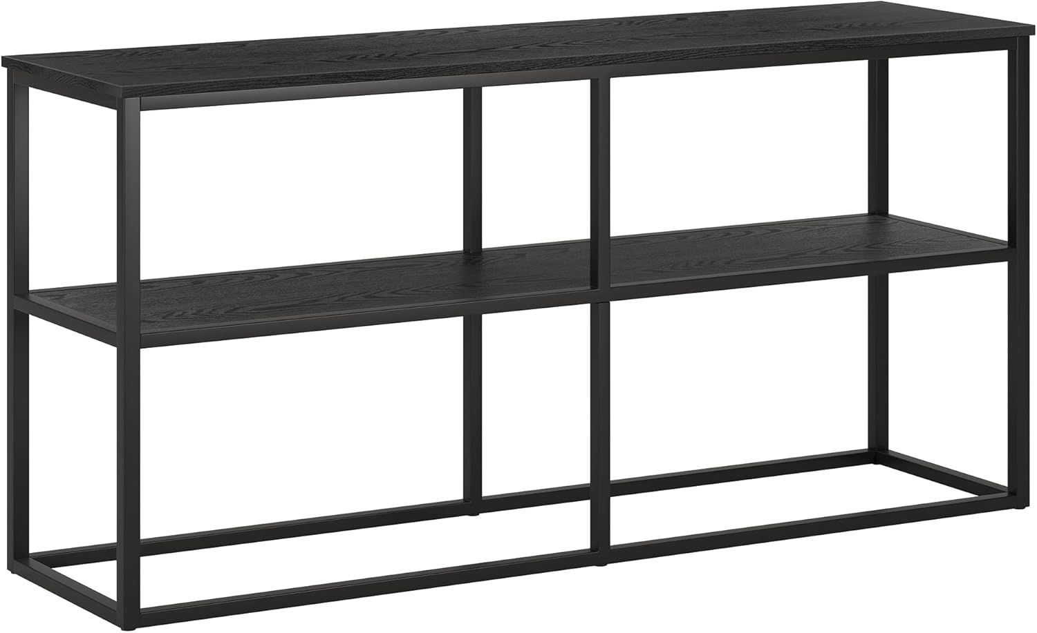 Black Grain Industrial Rectangular TV Stand for 65" TVs