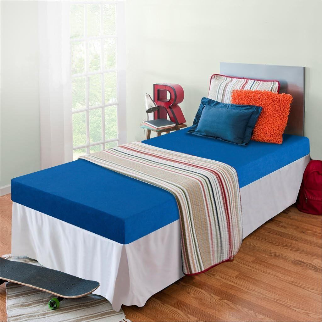 Blue 5-Inch Memory Foam Mattress for Twin Beds