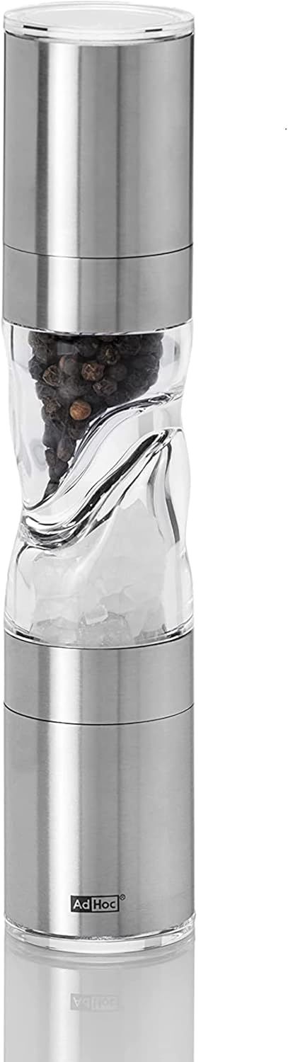 AdHoc Stainless Steel and Acrylic Salt and Pepper Grinder