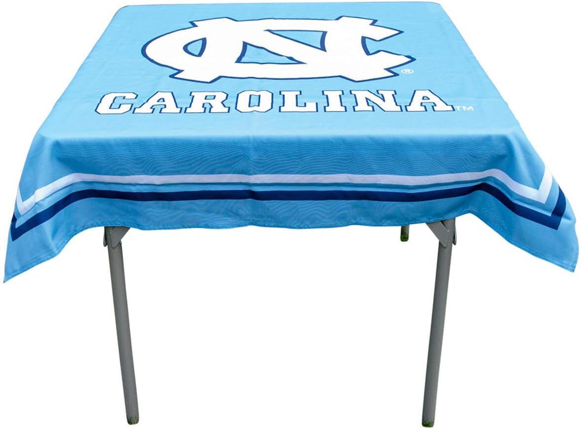 UNC Tar Heels Blue Polyester Square Tablecloth