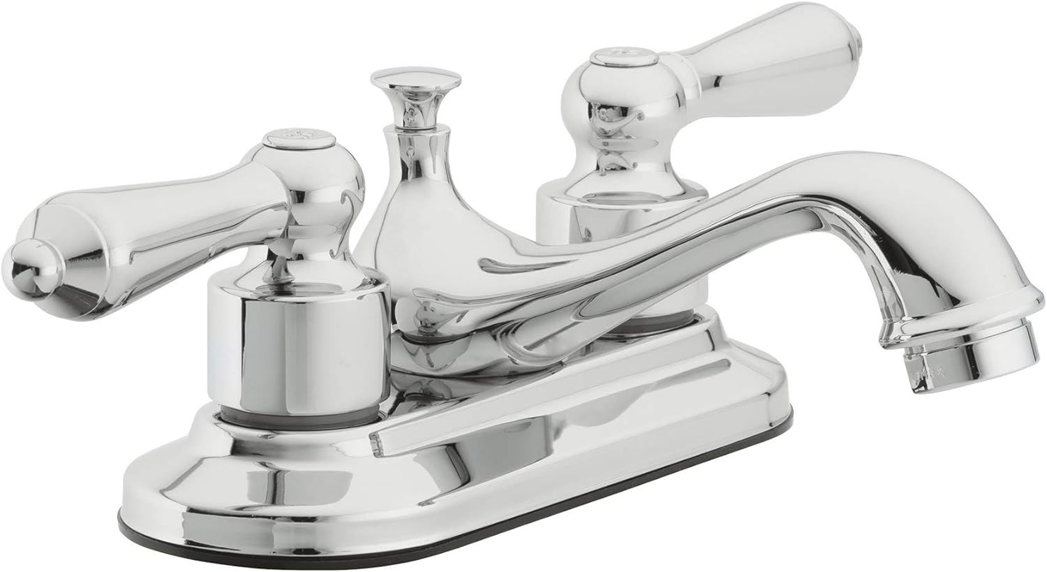 Polished Chrome Two Handle Bathroom Sink Faucet