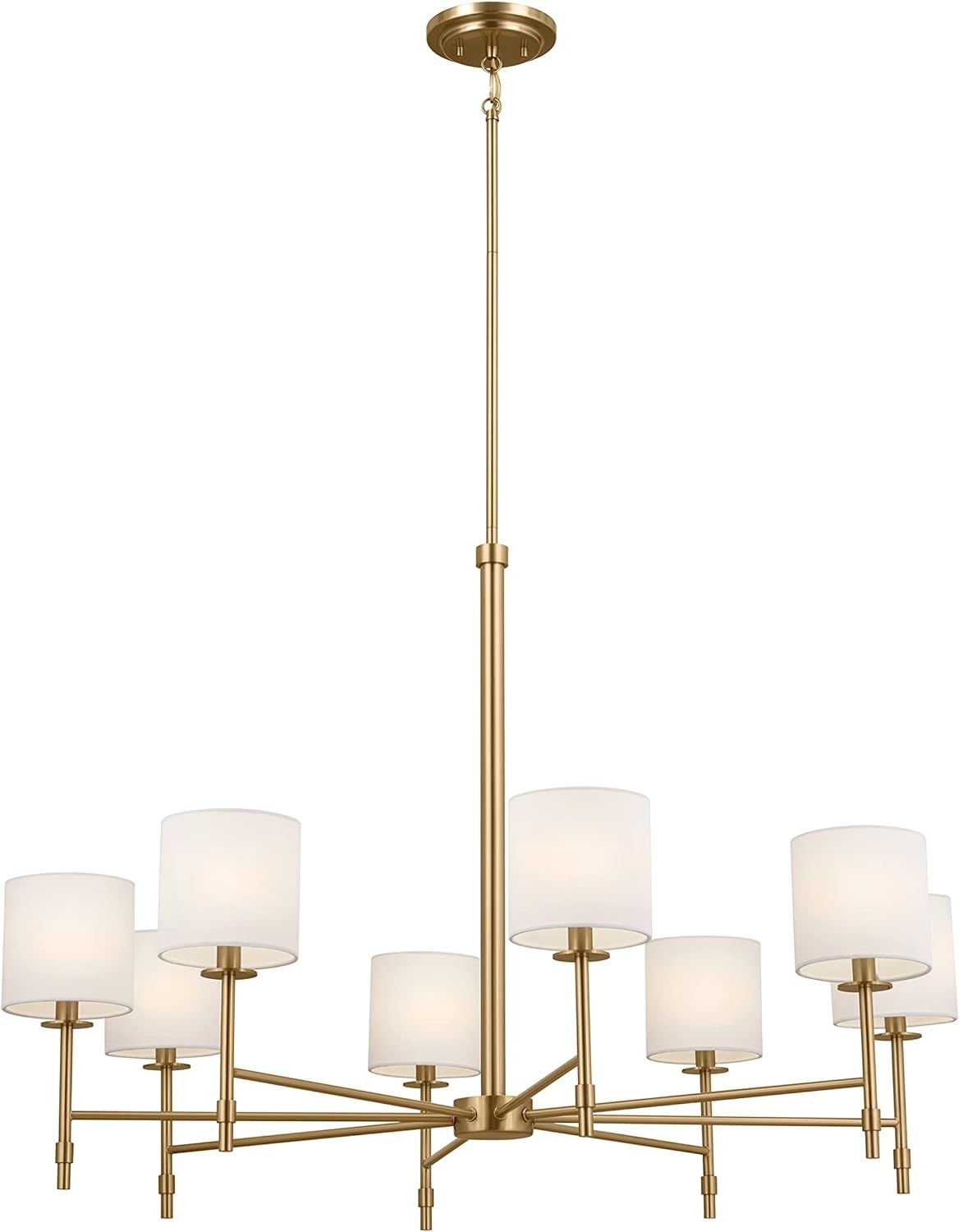 Ali Brushed Natural Brass 8-Light Steel Chandelier