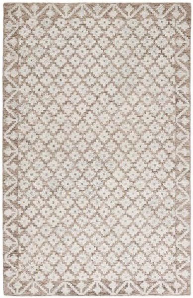 Hand-Tufted Elegance Beige & Sage Wool 3' x 5' Accent Rug