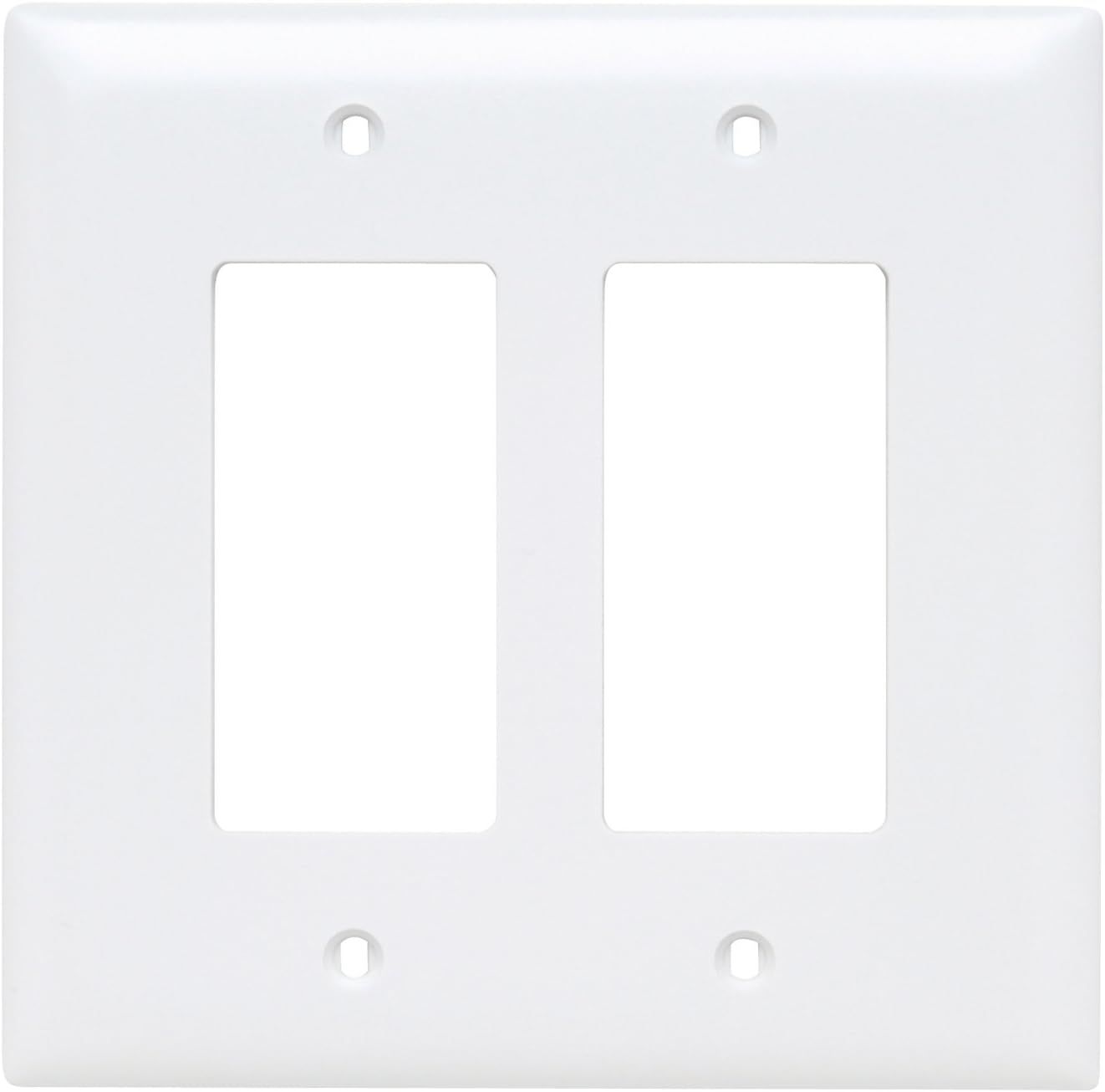 White Gloss 2-Gang Jumbo Decorator Wall Plate