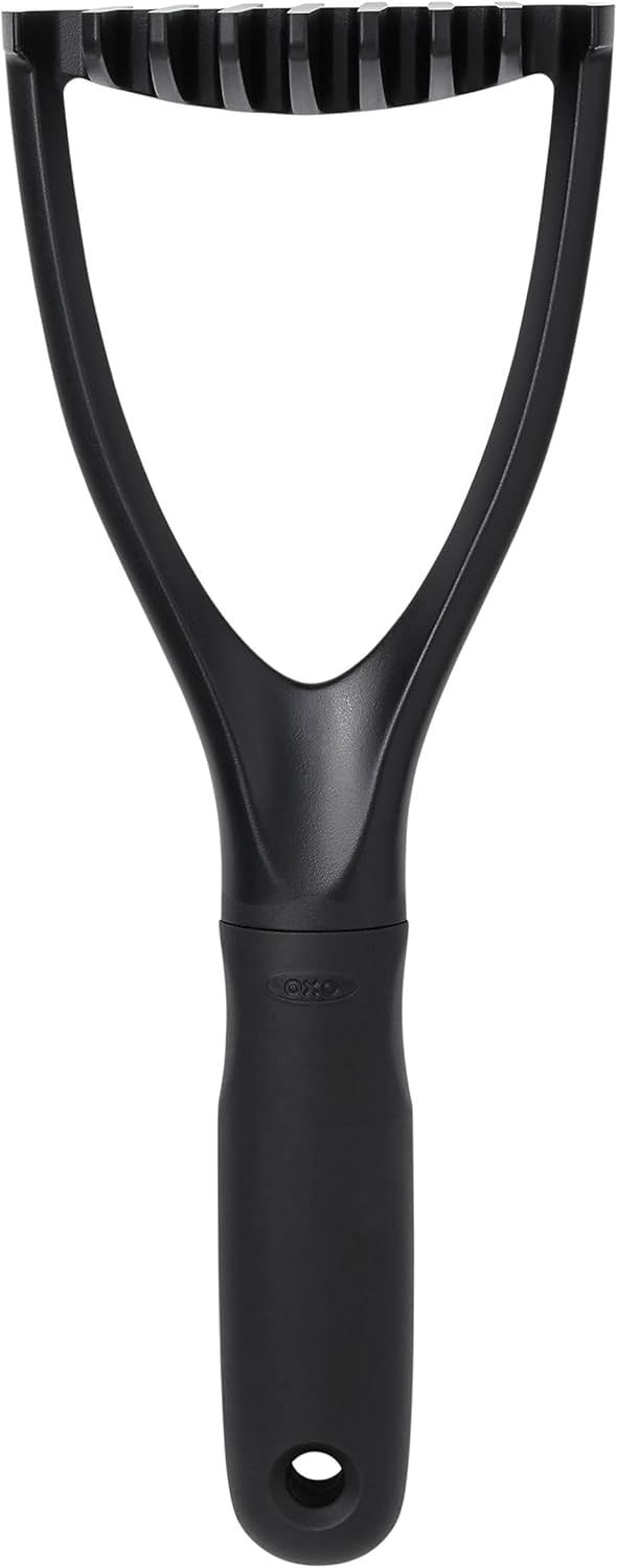 Black Nylon Potato Masher with Ergonomic Handle