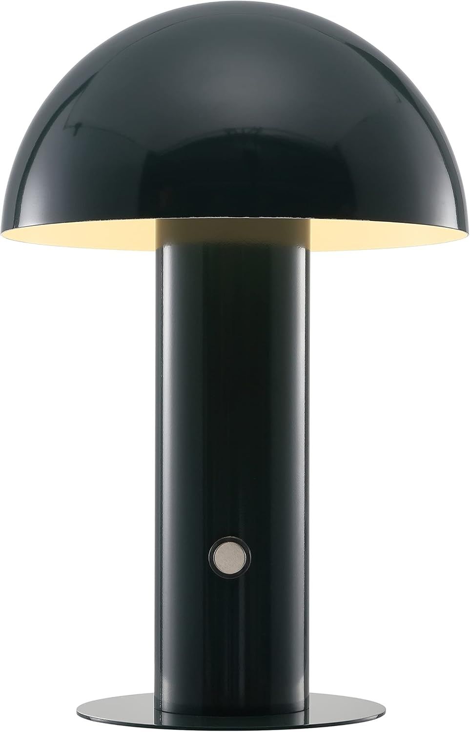 Forest Green Cordless Iron LED Mushroom Table Lamp