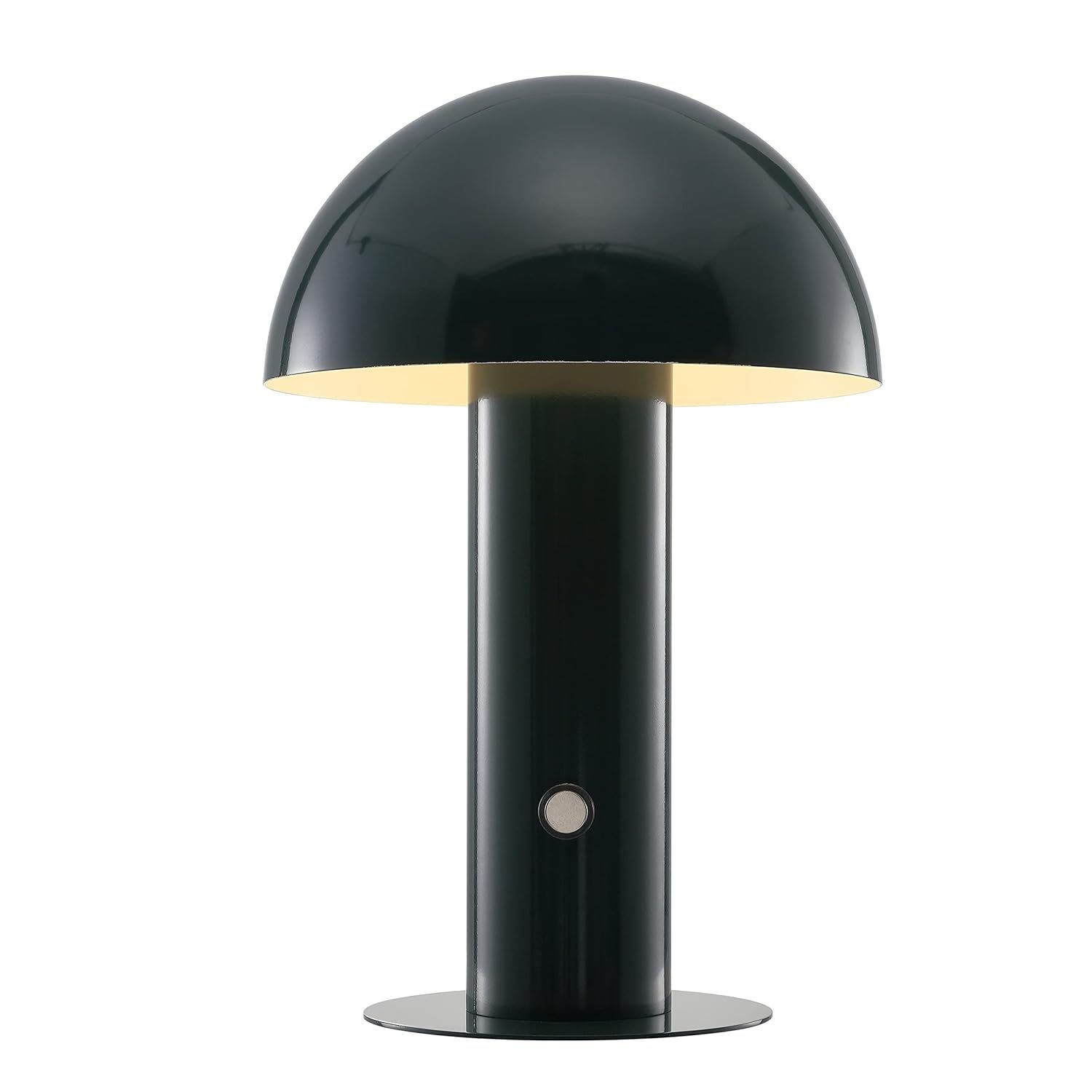 Forest Green Cordless Iron LED Mushroom Table Lamp