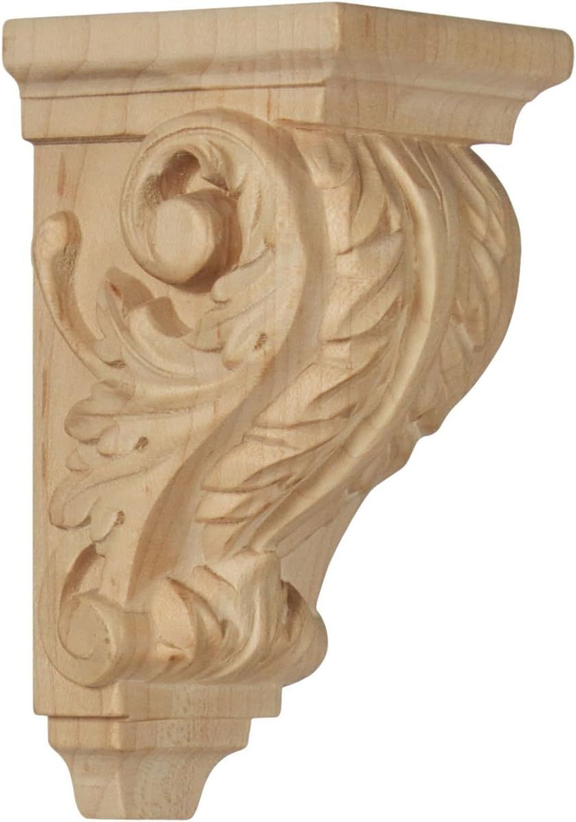 Ekena Millwork 2.25-in x 2.25-in x 4.25-in Unfinished Red Oak Wood Paintable/Stainable Corbel