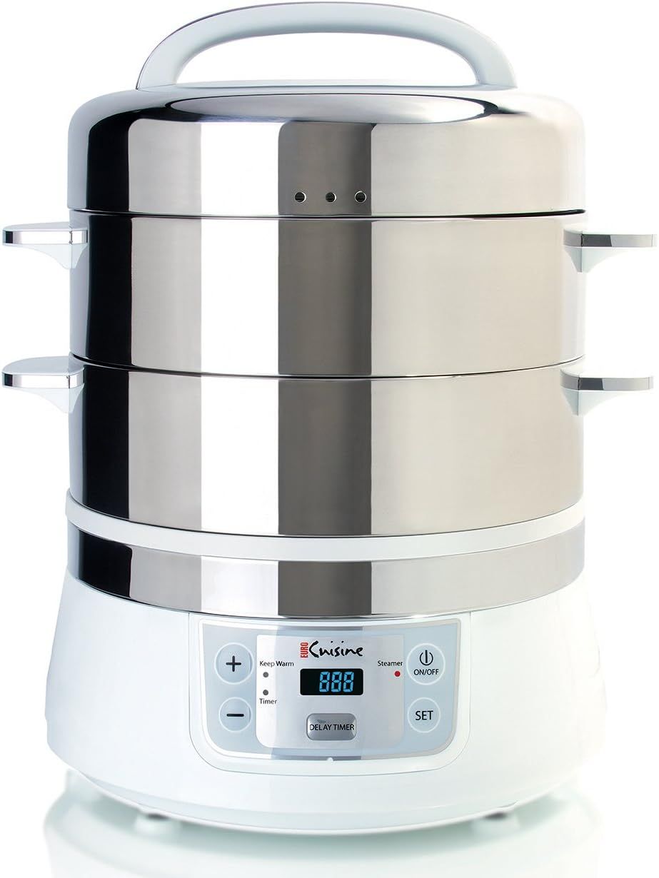 Stainless Steel 8.5 Qt Electric Food Steamer with LCD Display