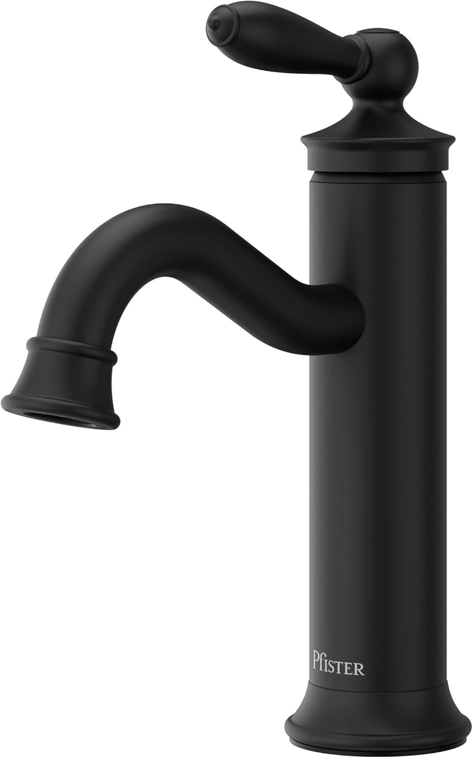 Matte Black Single Handle High Arc Bathroom Faucet